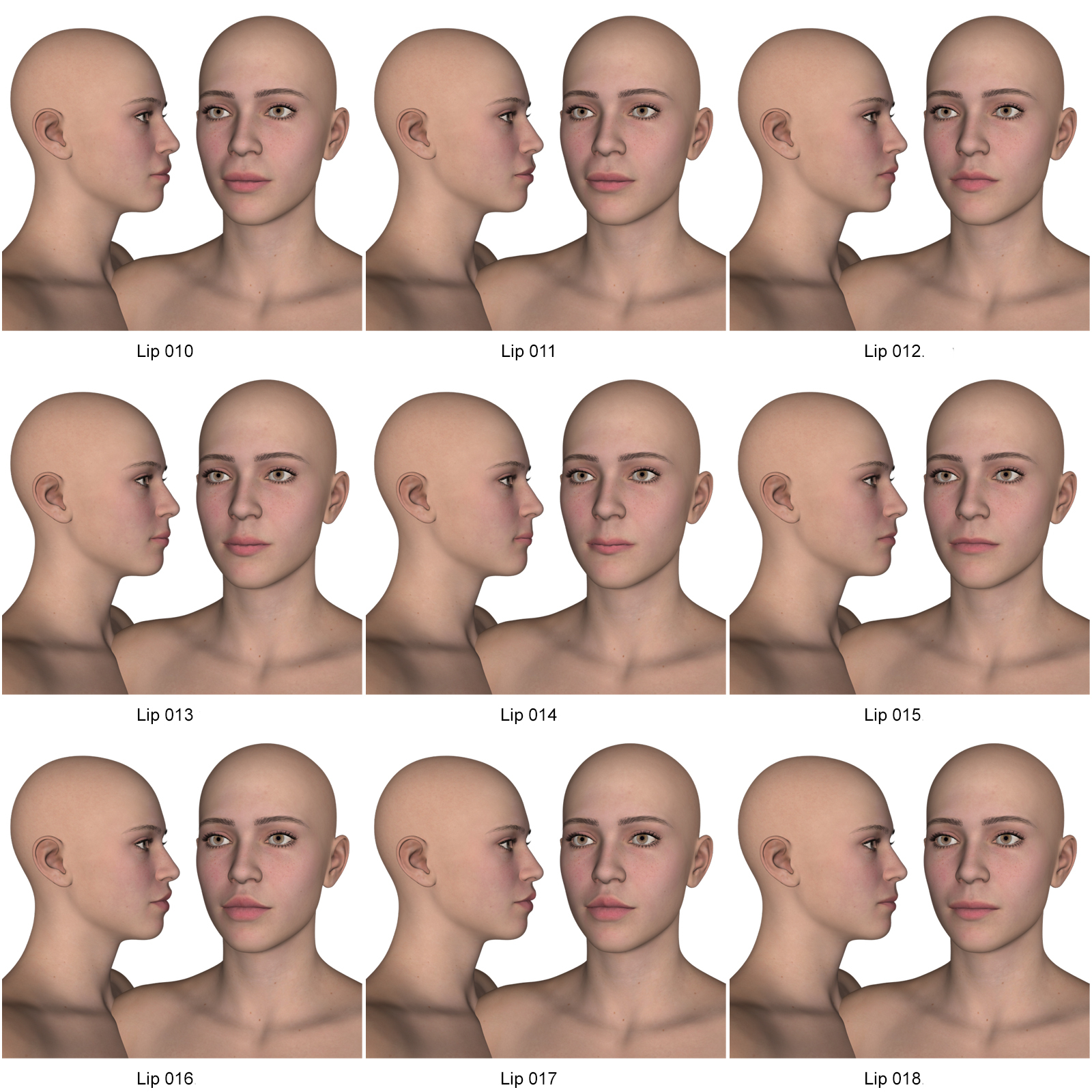Lip Morphs for Genesis 9 by N/A