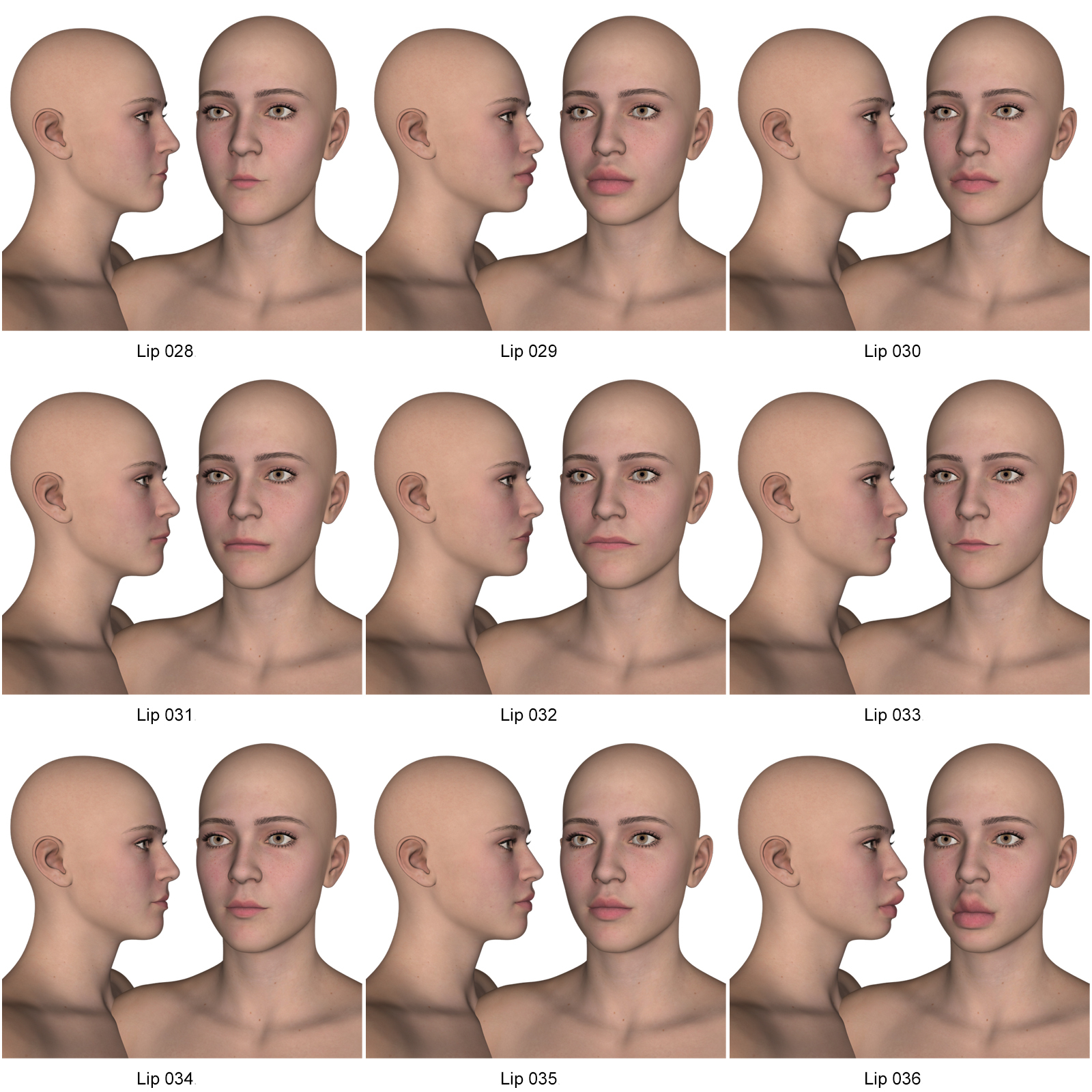 Lip Morphs for Genesis 9 by N/A
