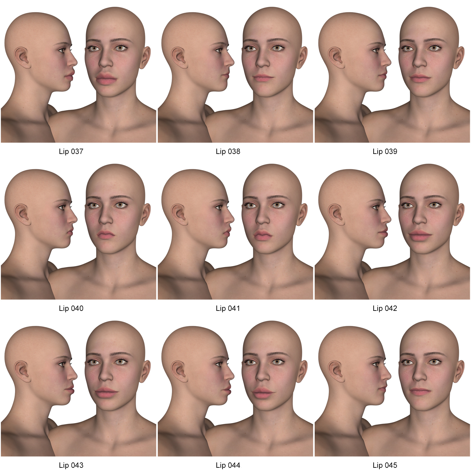 Lip Morphs for Genesis 9 by N/A