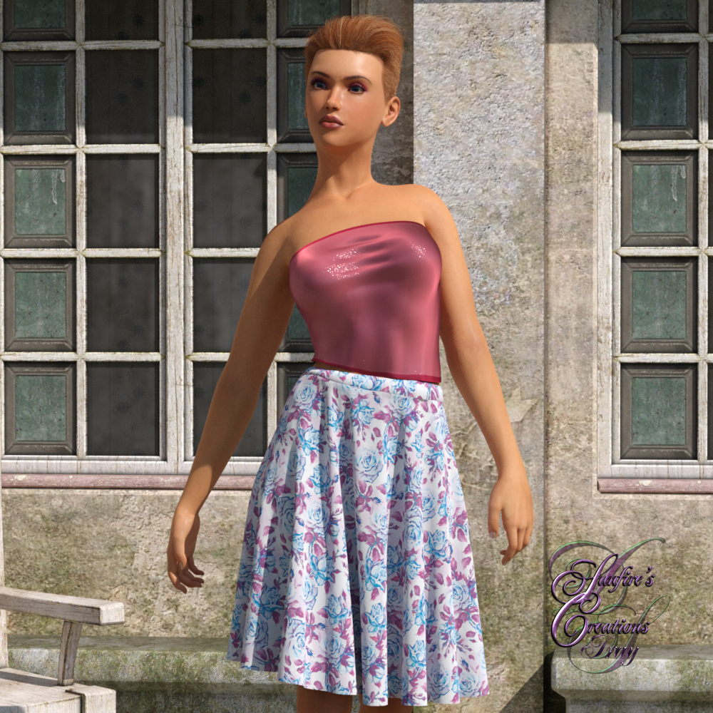 Rose Garden for dForce Skirts by N/A