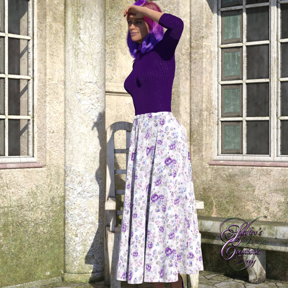 Rose Garden for dForce Skirts by N/A