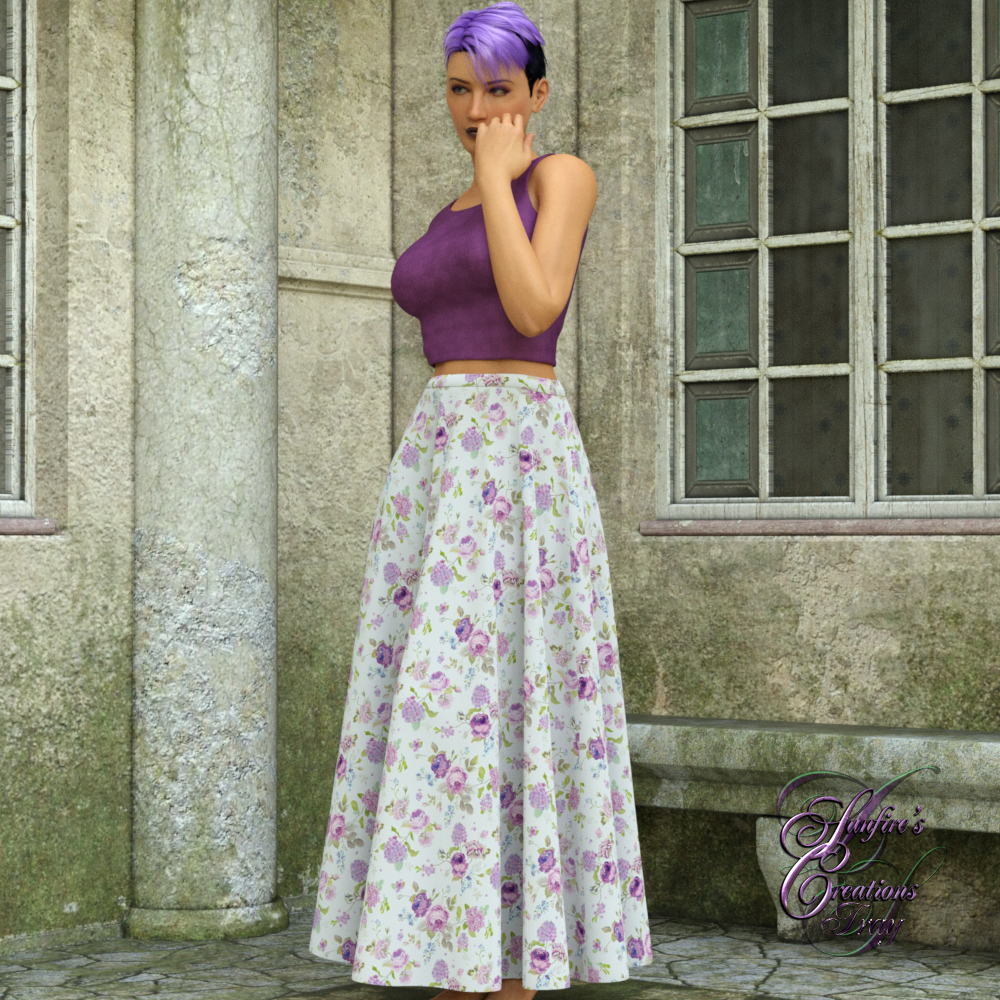 Rose Garden for dForce Skirts by N/A