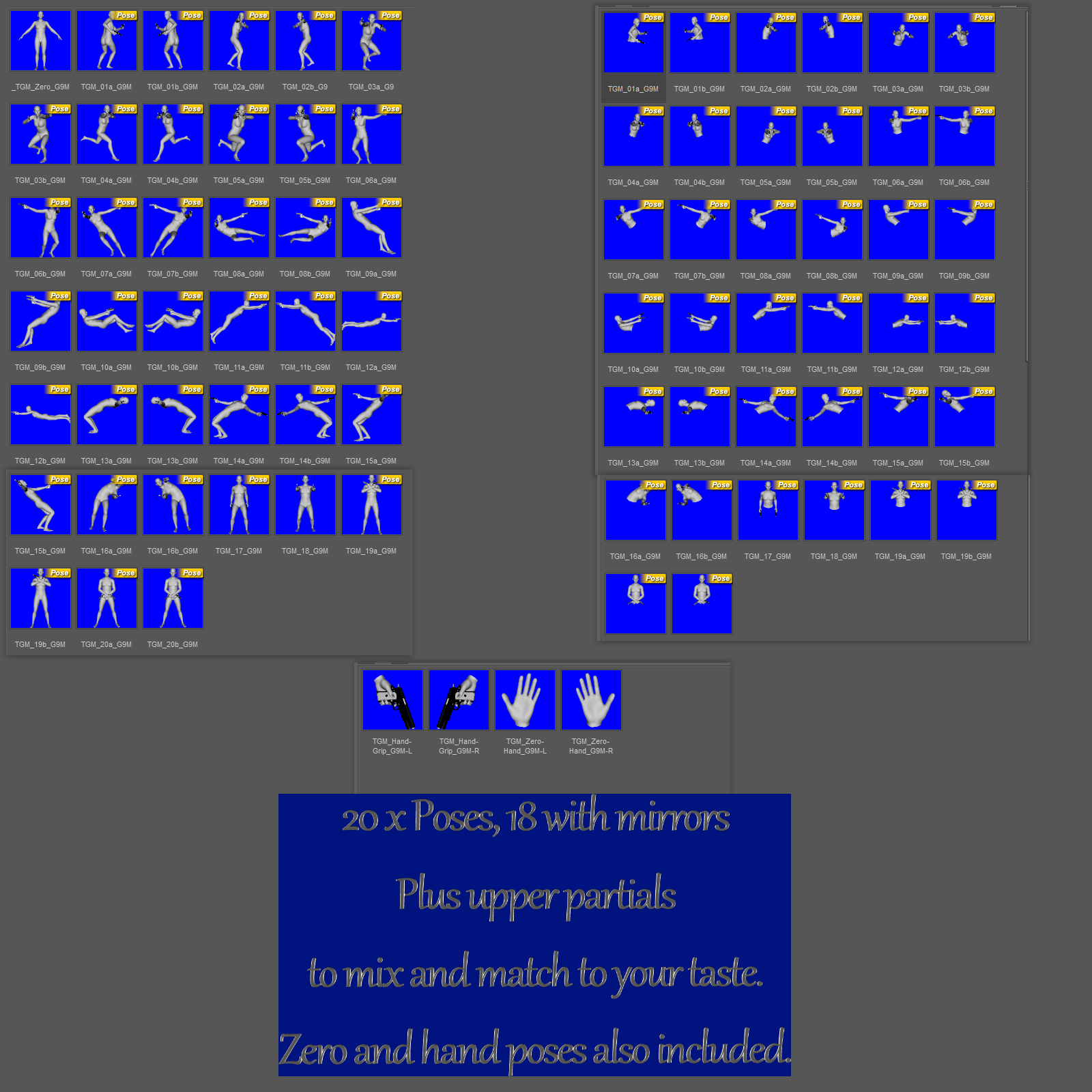 Pose Pack For Genesis 9 by N/A