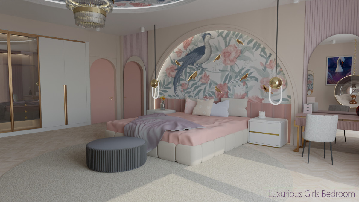 Luxurious Girls Bedroom by N/A