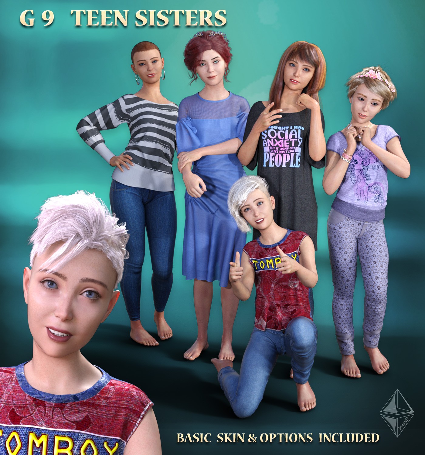 G9 Teen Sisters - Full Character Shapes by N/A