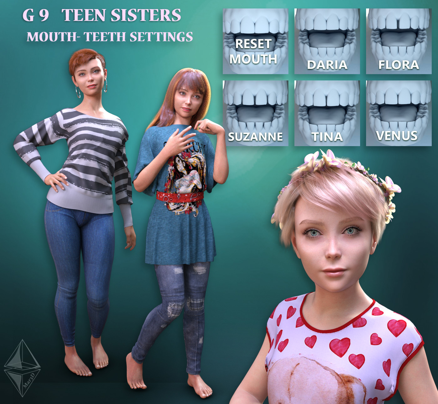 G9 Teen Sisters - Full Character Shapes by N/A