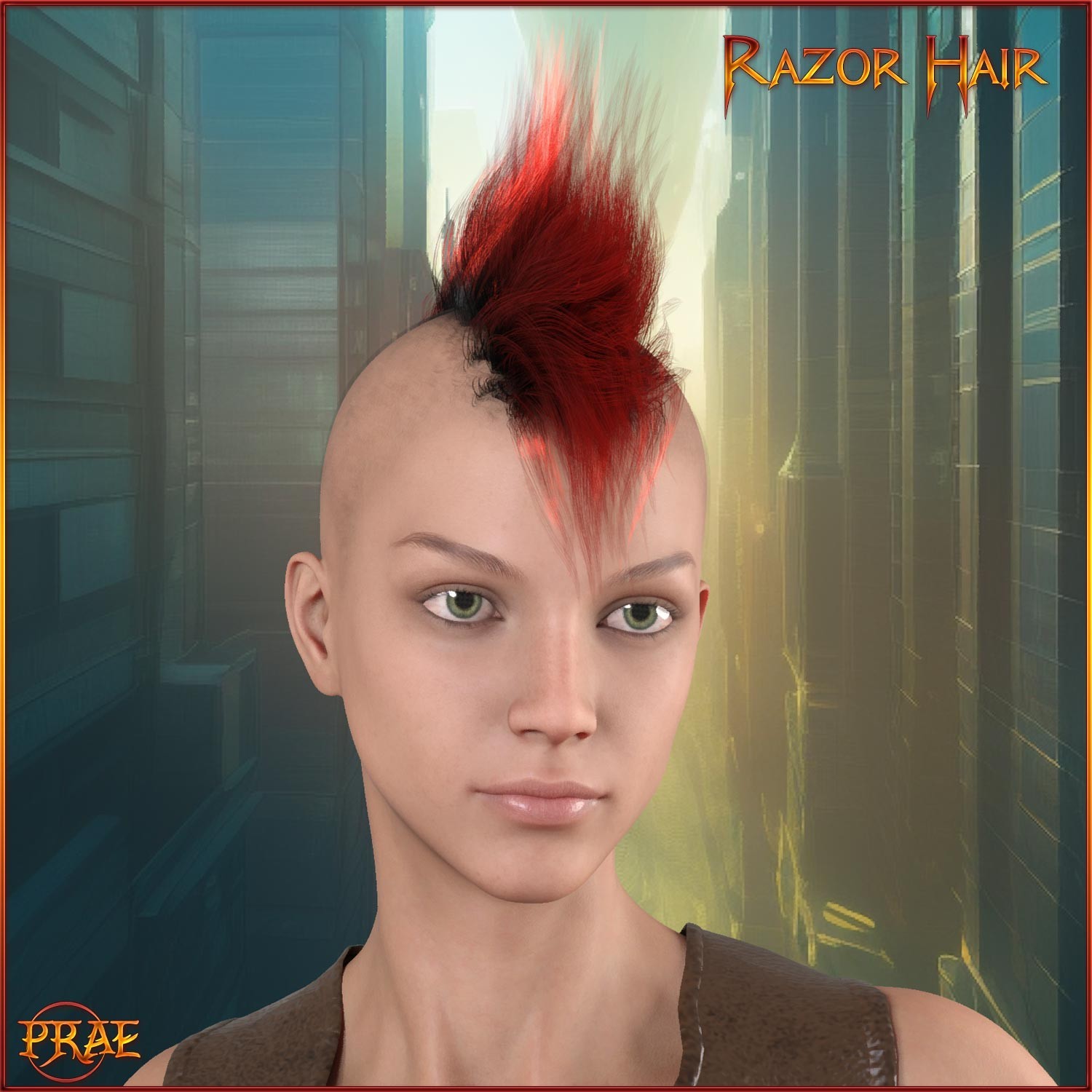 Prae-Razor Hair For G8 G9 Daz by N/A