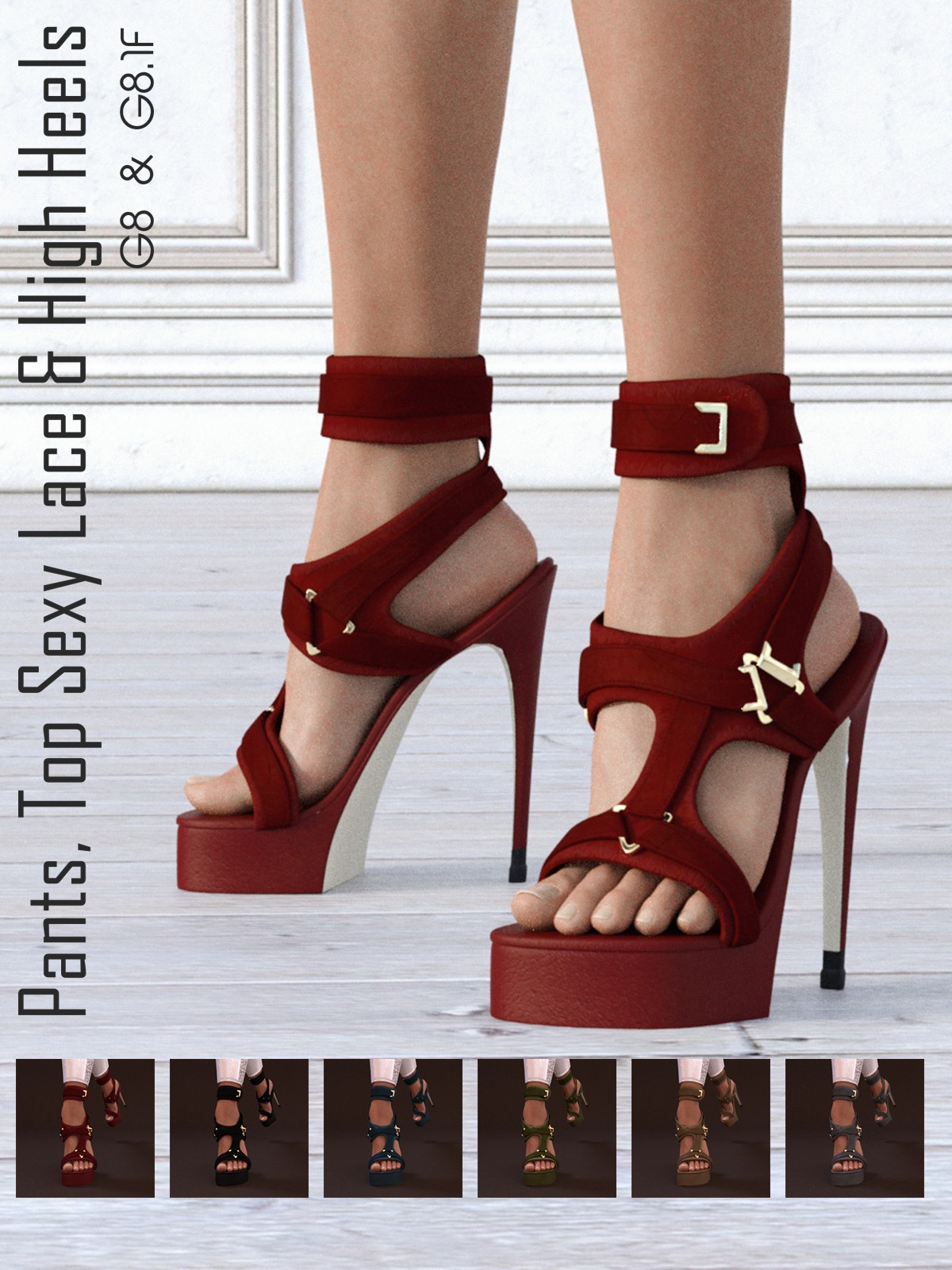 Pants, Top Sexy Lace & High Heels for G8 & G8.1 by N/A