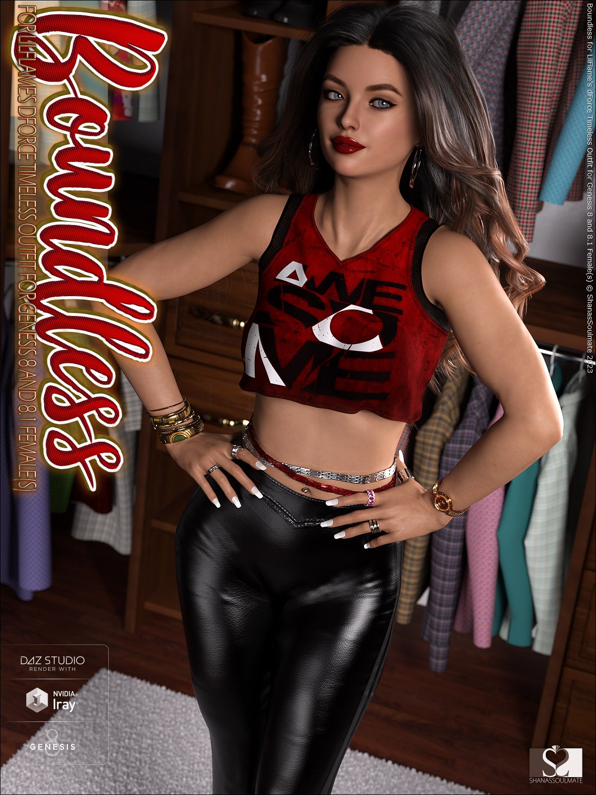 Boundless for dForce Timeless Outfit for Genesis 8 and 8.1 Female(s) by N/A