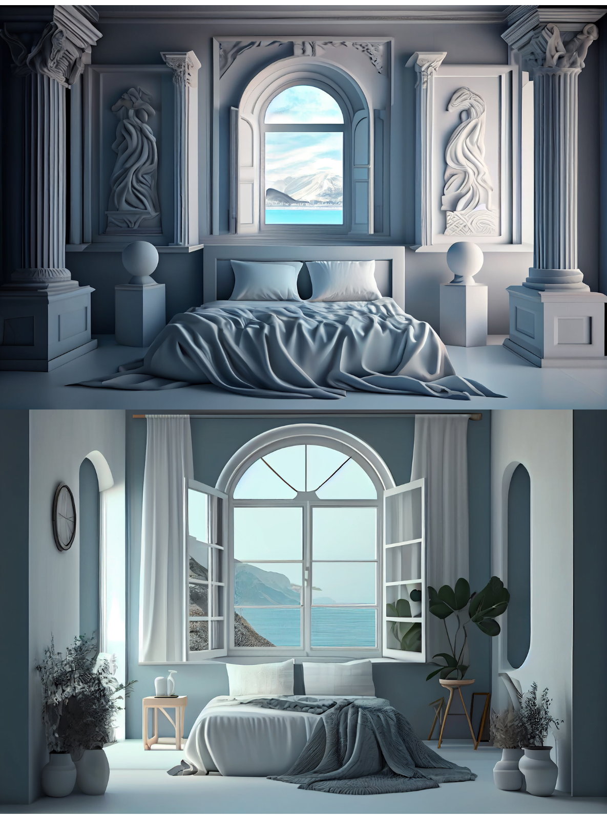 Greek Bedroom by N/A