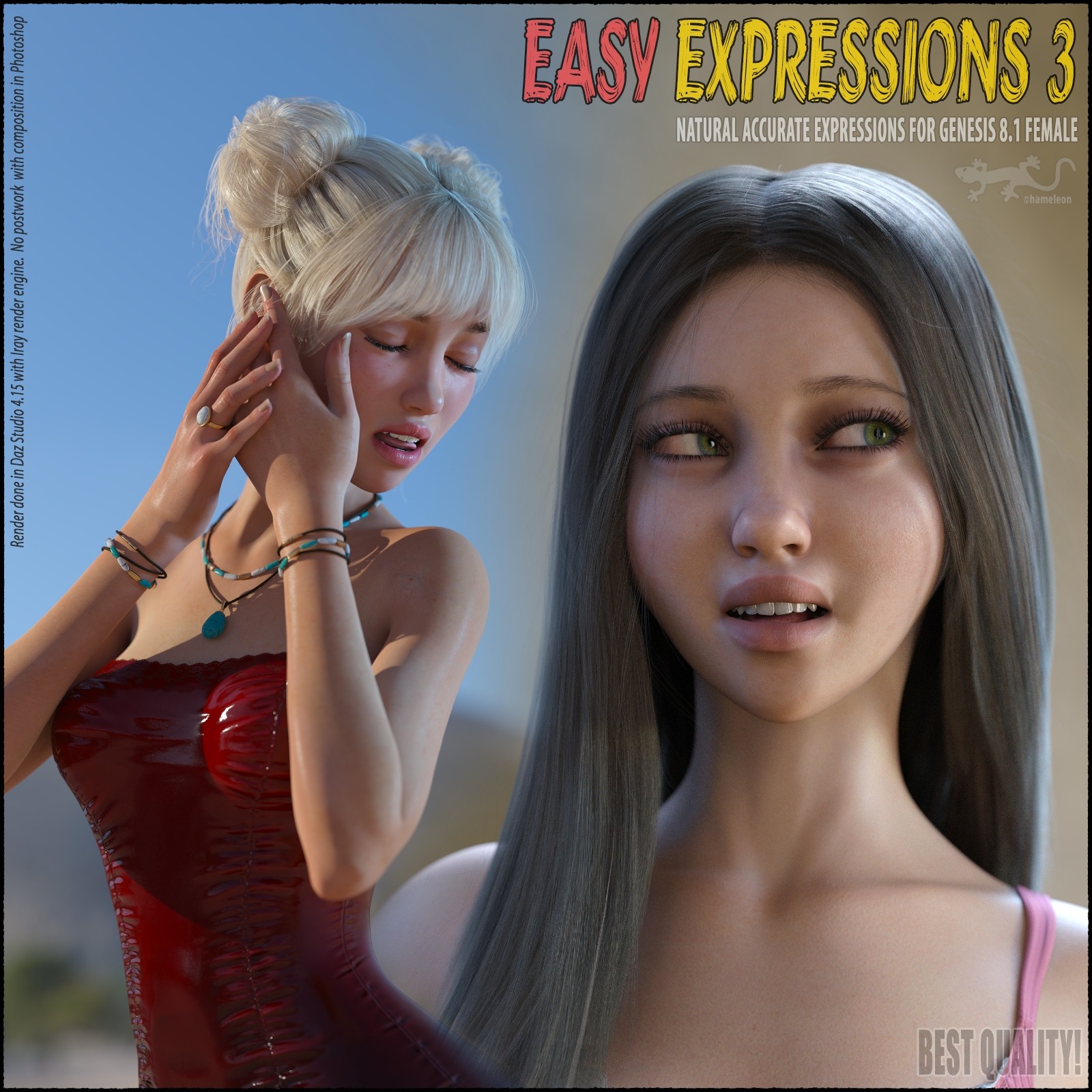 Easy Expressions 3 for Genesis 8.1 Female by N/A