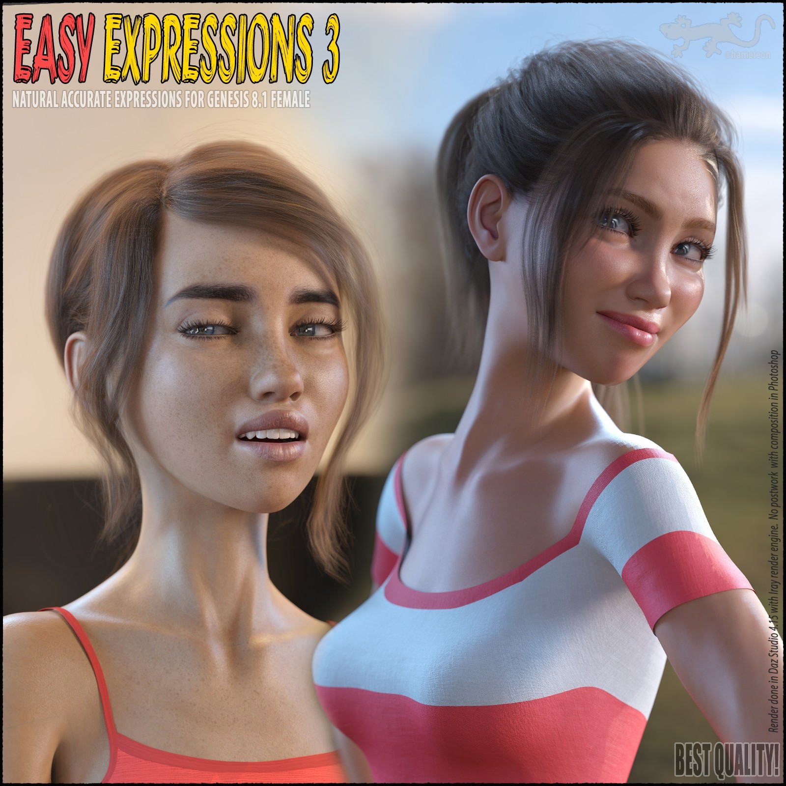 Easy Expressions 3 for Genesis 8.1 Female by N/A