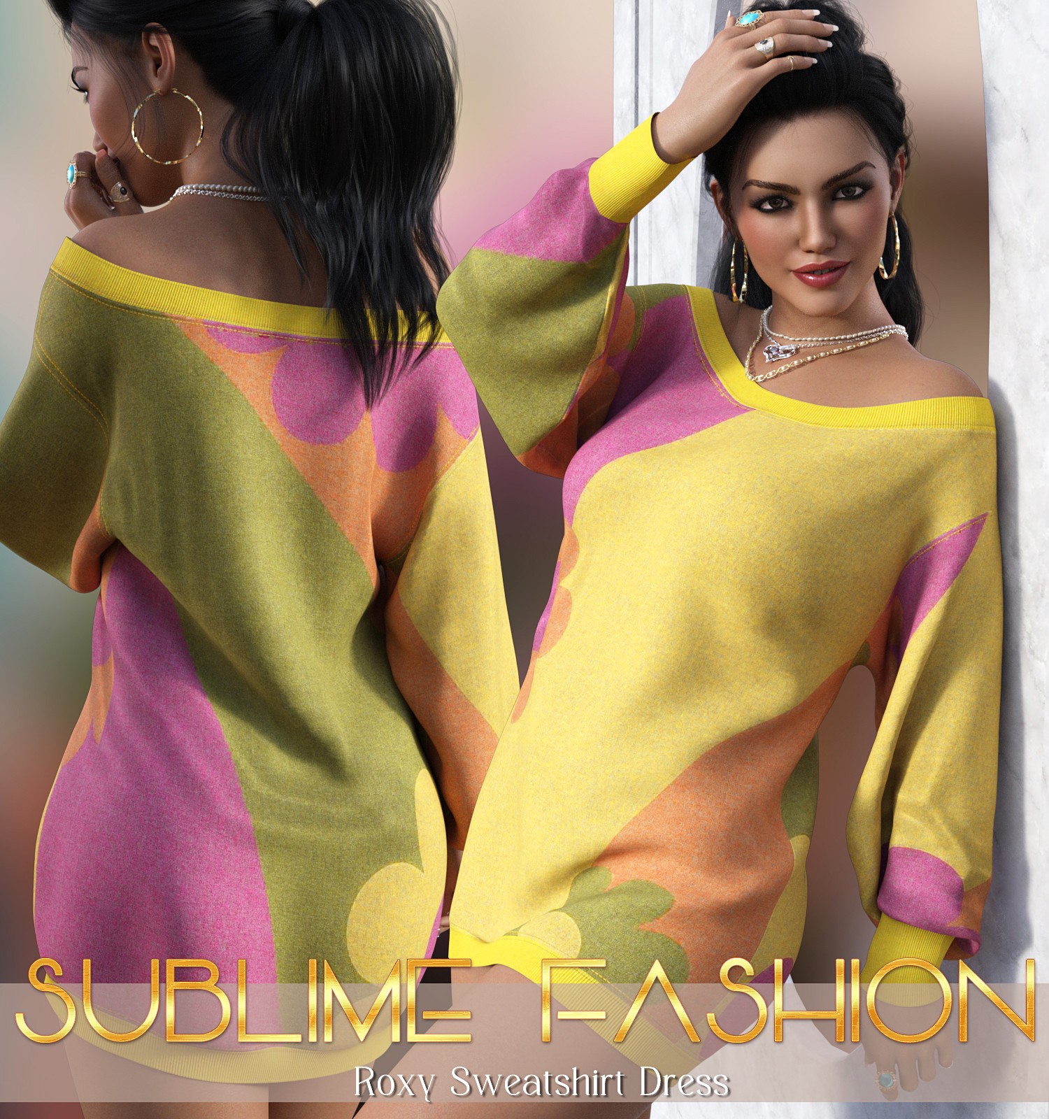 Sublime Fashion Roxy Sweatshirt Dress by N/A