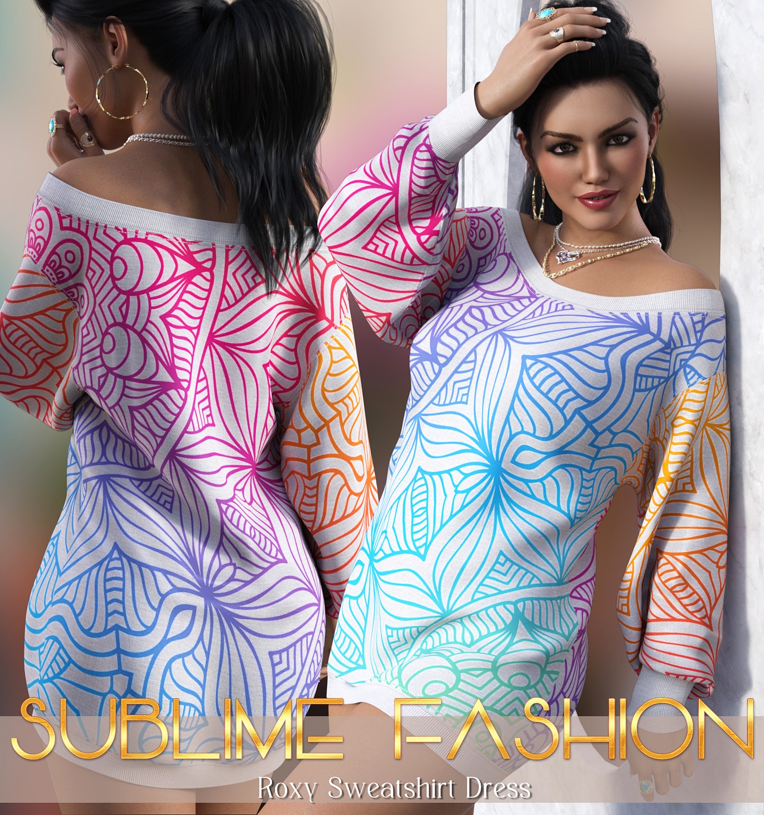 Sublime Fashion Roxy Sweatshirt Dress by N/A