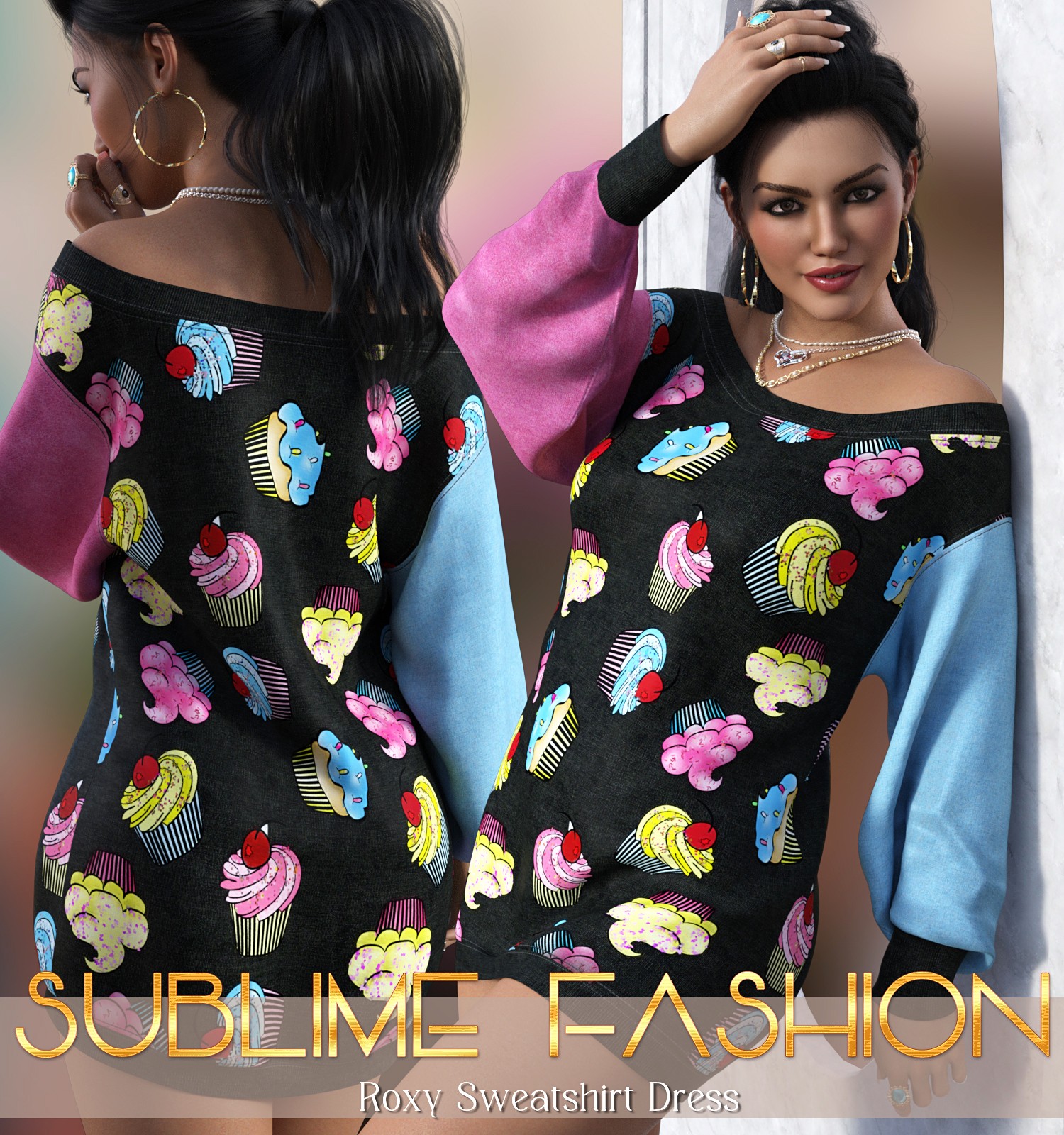 Sublime Fashion Roxy Sweatshirt Dress by N/A