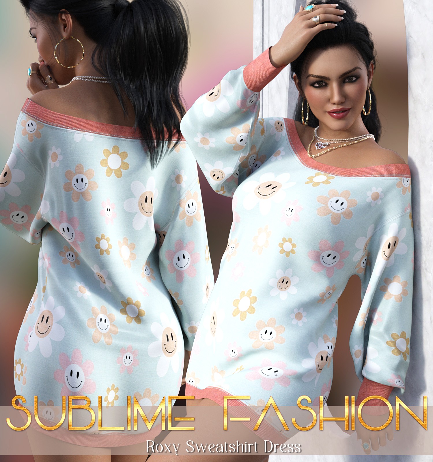 Sublime Fashion Roxy Sweatshirt Dress by N/A