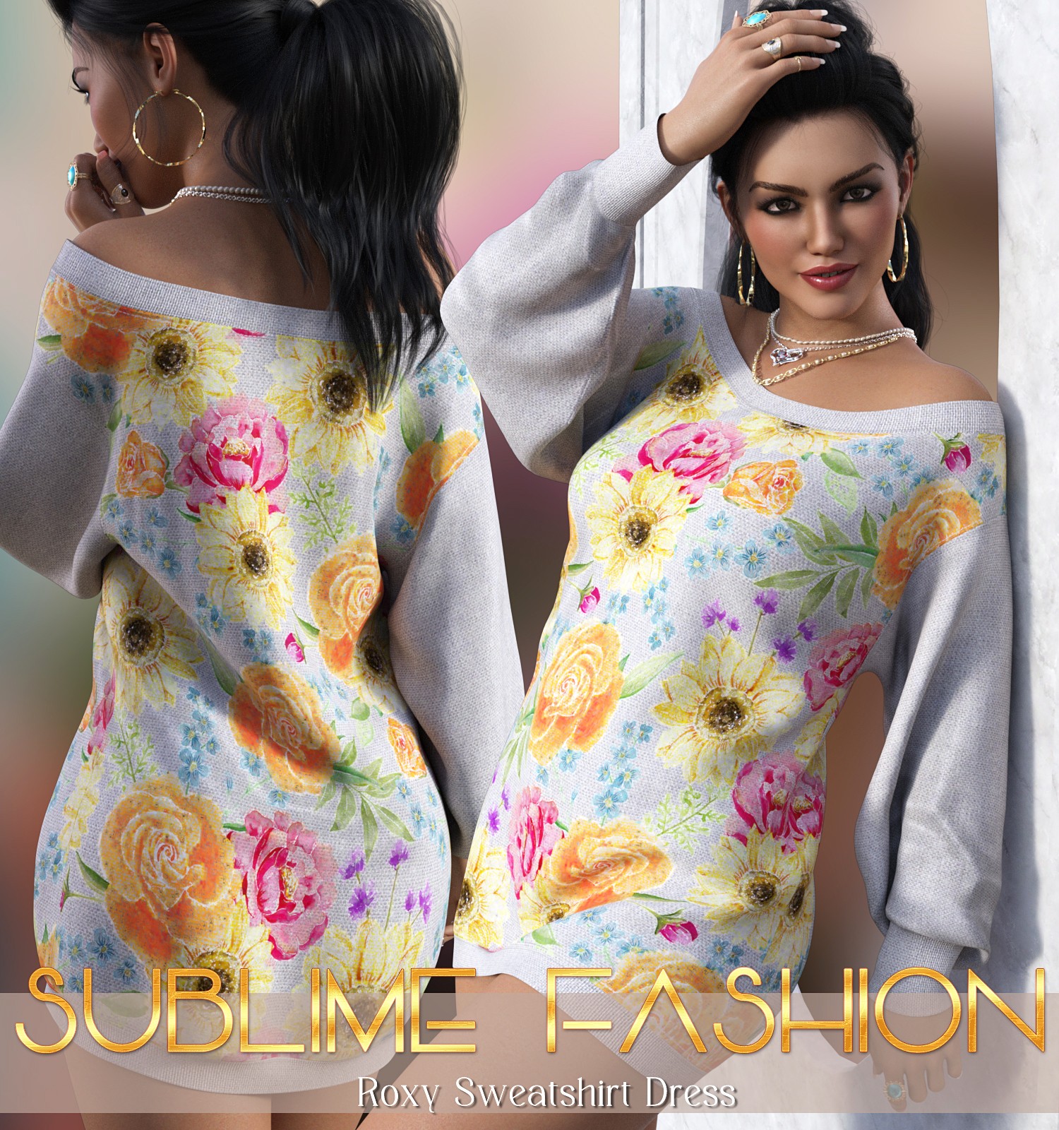 Sublime Fashion Roxy Sweatshirt Dress by N/A