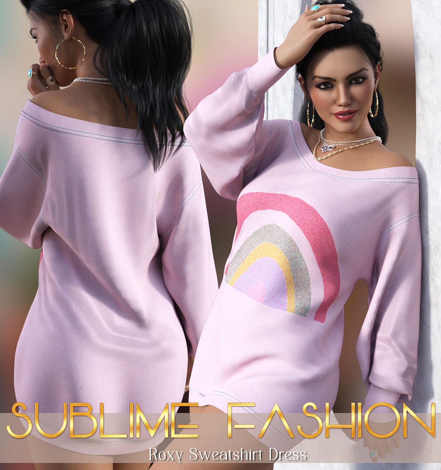 Sublime Fashion Roxy Sweatshirt Dress by N/A