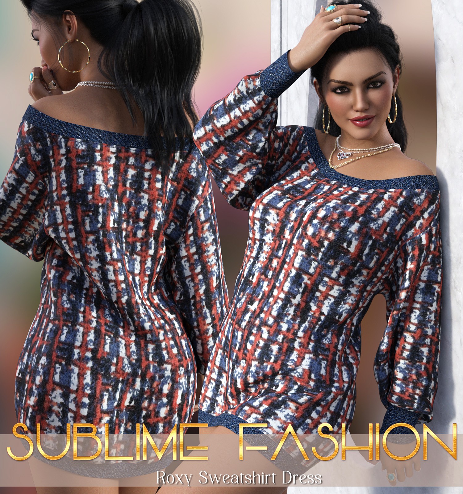 Sublime Fashion Roxy Sweatshirt Dress by N/A
