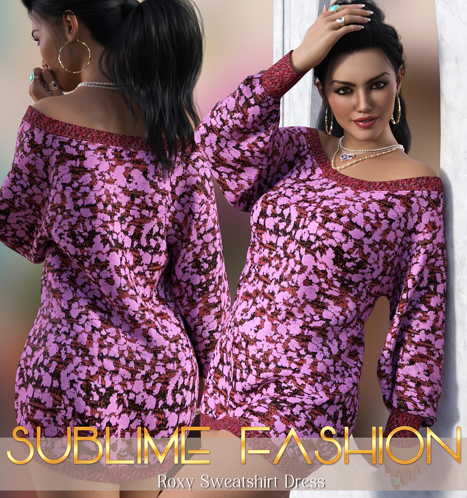 Sublime Fashion Roxy Sweatshirt Dress by N/A