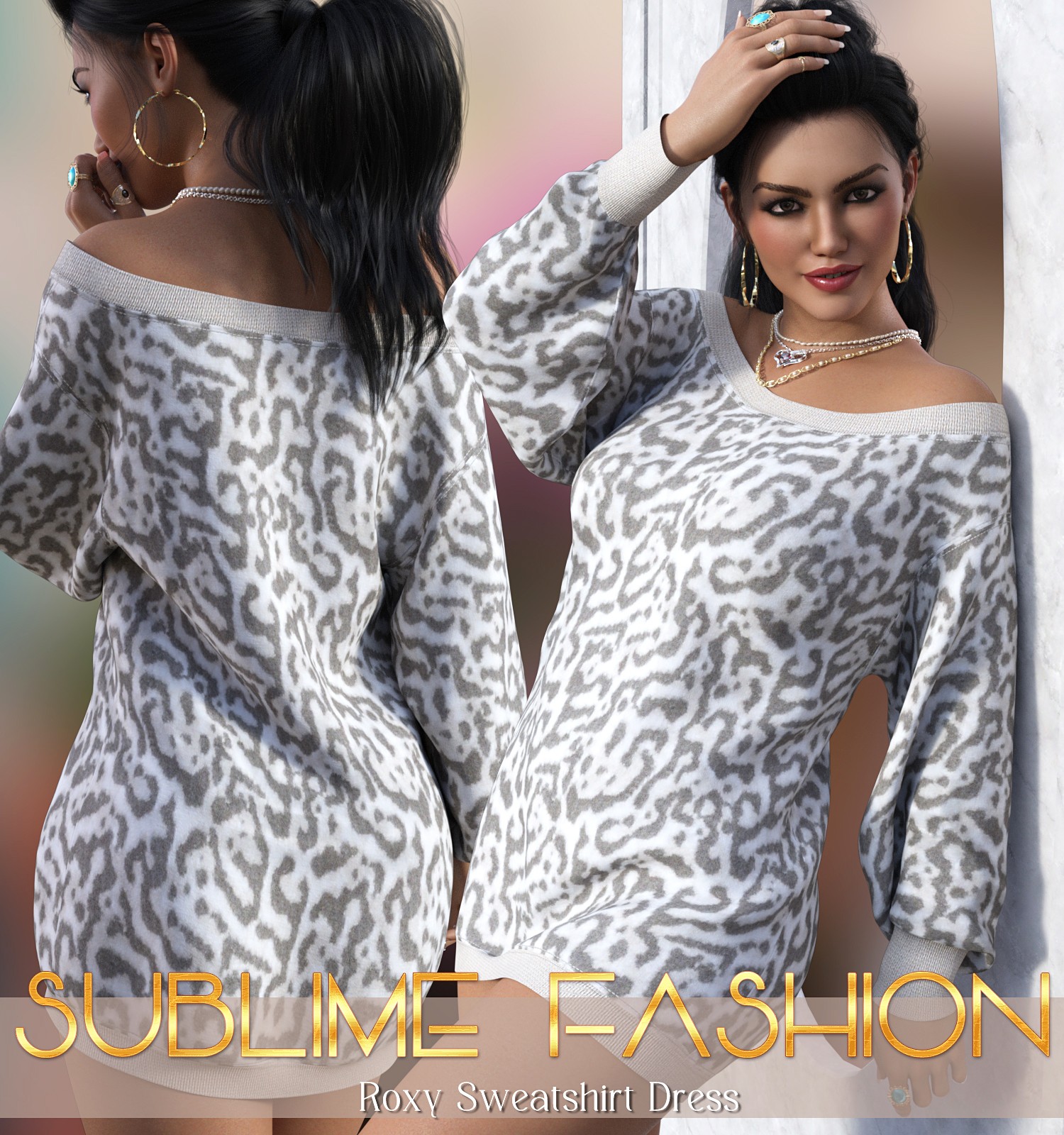 Sublime Fashion Roxy Sweatshirt Dress by N/A