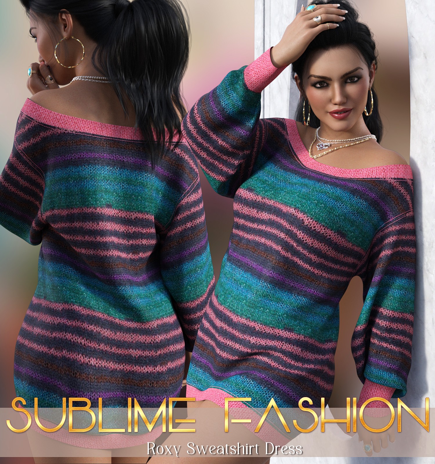 Sublime Fashion Roxy Sweatshirt Dress by N/A