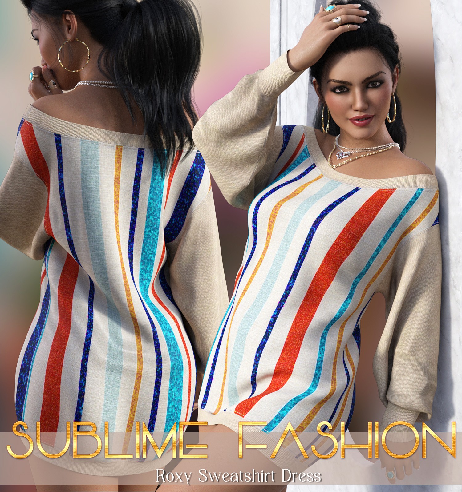 Sublime Fashion Roxy Sweatshirt Dress by N/A