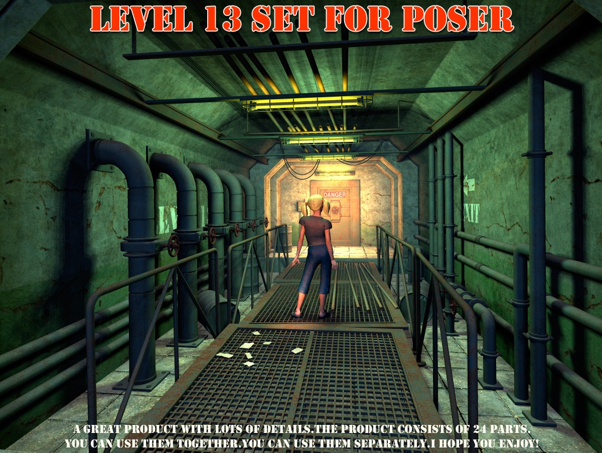 Level 13 set for Poser by N/A