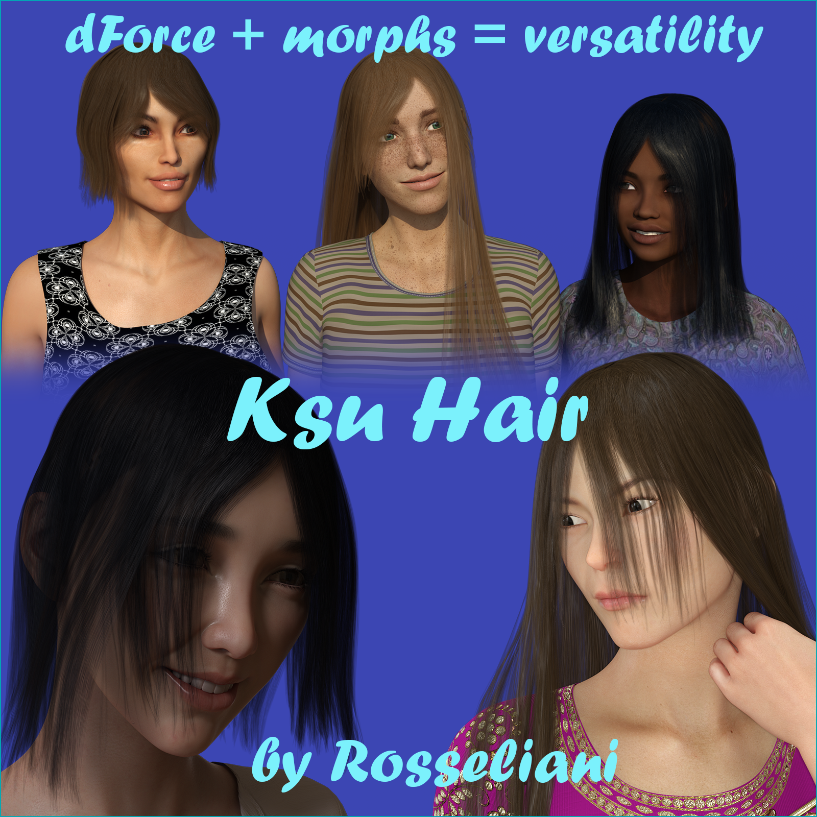 dForce Ksu Hair for G8F by N/A