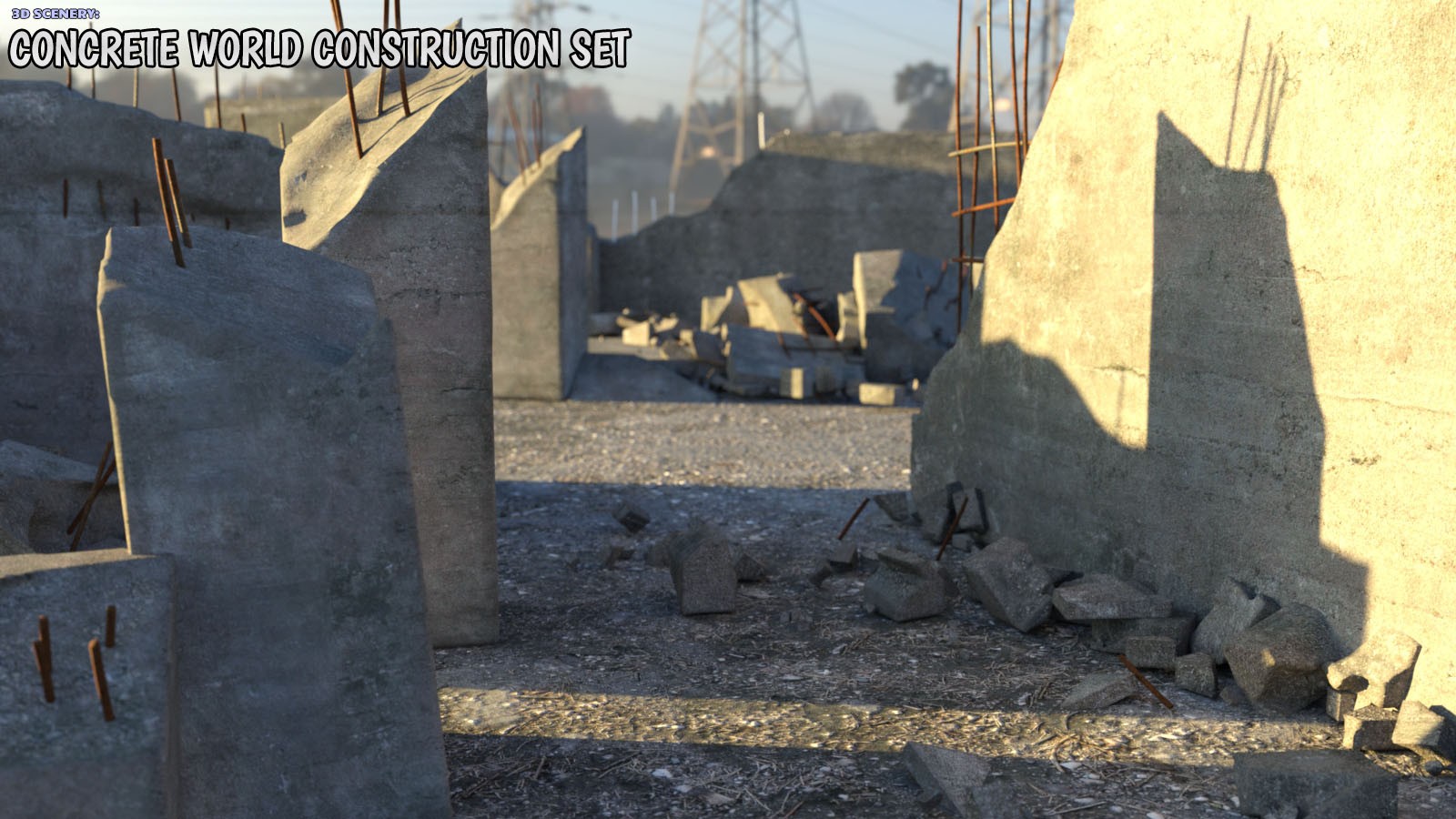 3D Scenery: Concrete World Construction Set by N/A