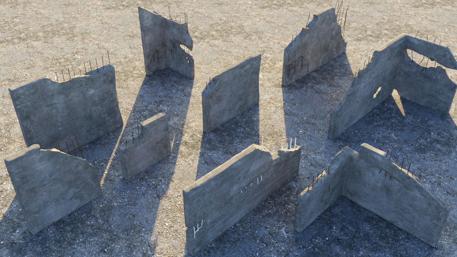 3D Scenery: Concrete World Construction Set by N/A