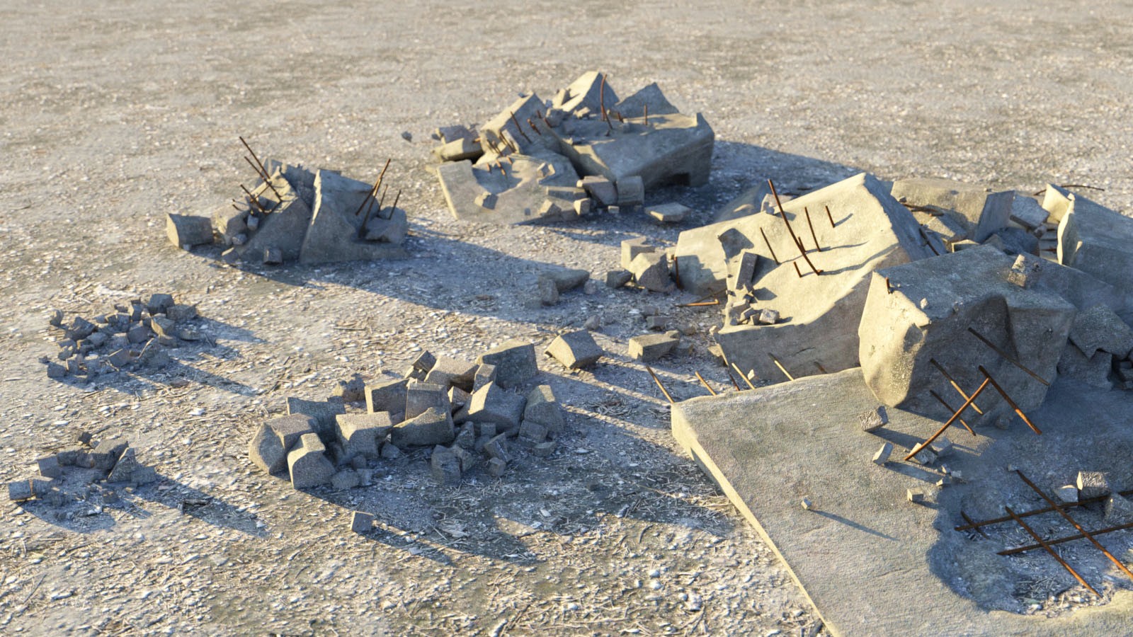 3D Scenery: Concrete World Construction Set by N/A