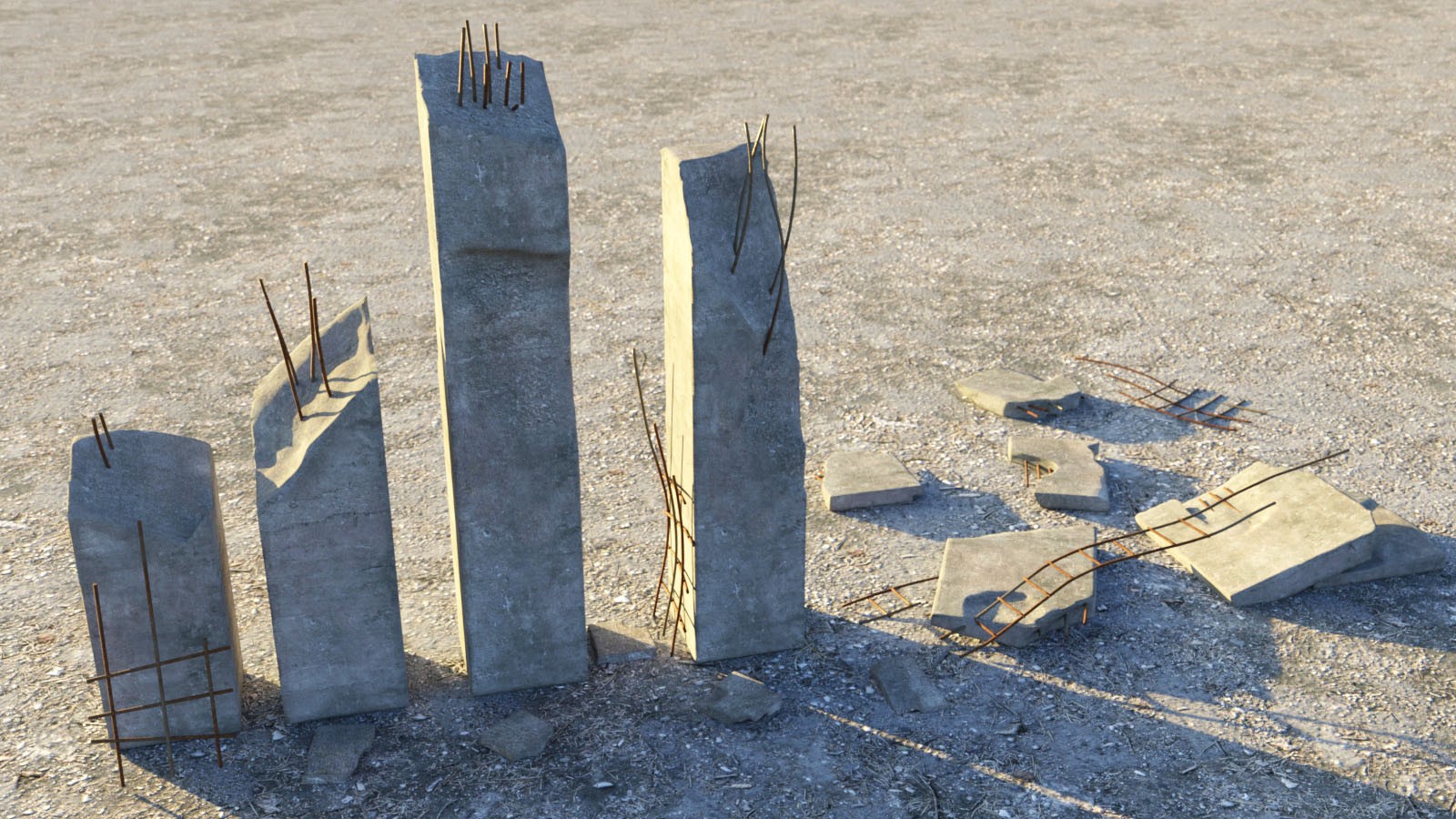 3D Scenery: Concrete World Construction Set by N/A