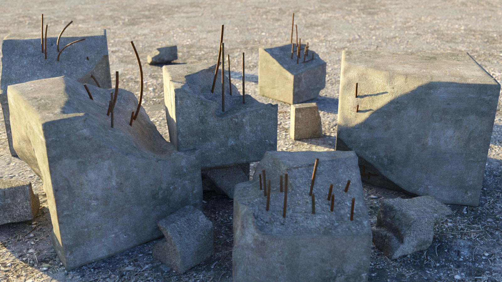 3D Scenery: Concrete World Construction Set by N/A