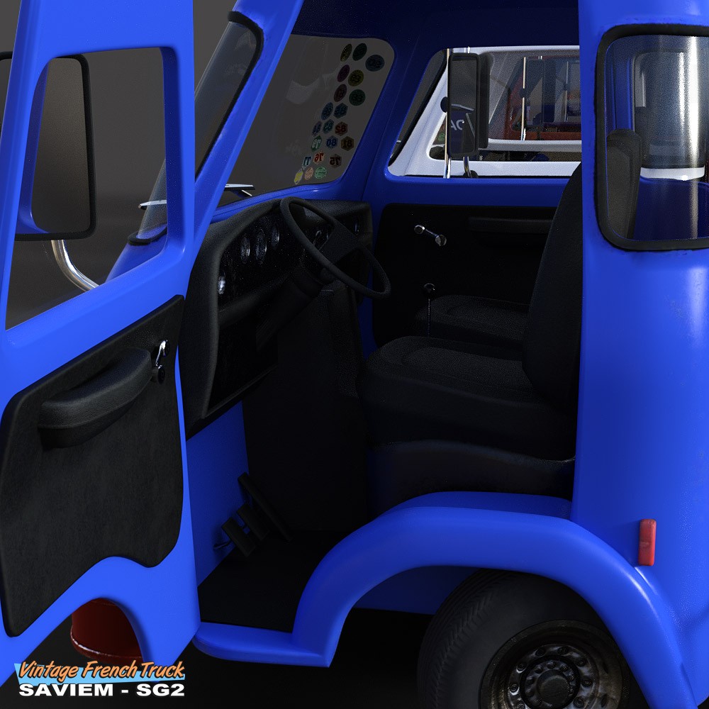 Vintage French Truck Saviem-SG2 for Daz Studio by N/A