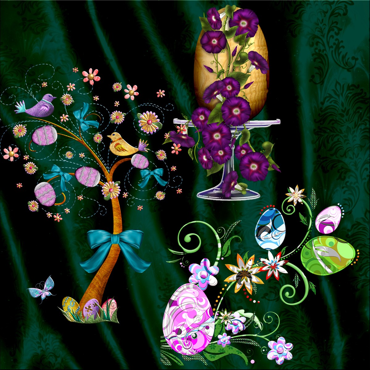 Harvest Moons Easter Flowers by N/A