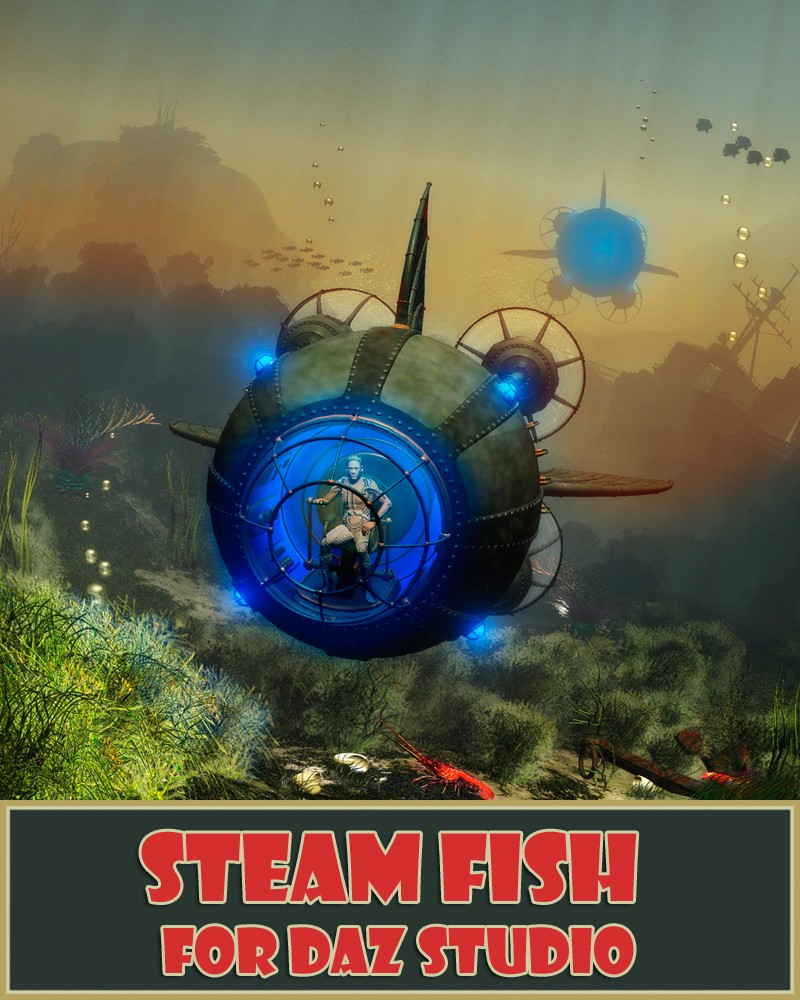 Steam fish for Daz Studio by N/A
