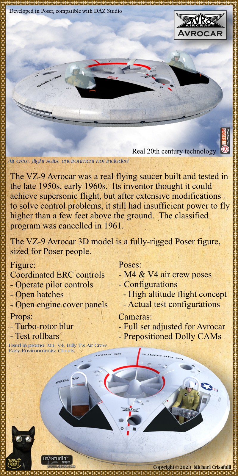 VZ-9 Avrocar Flying Saucer by N/A