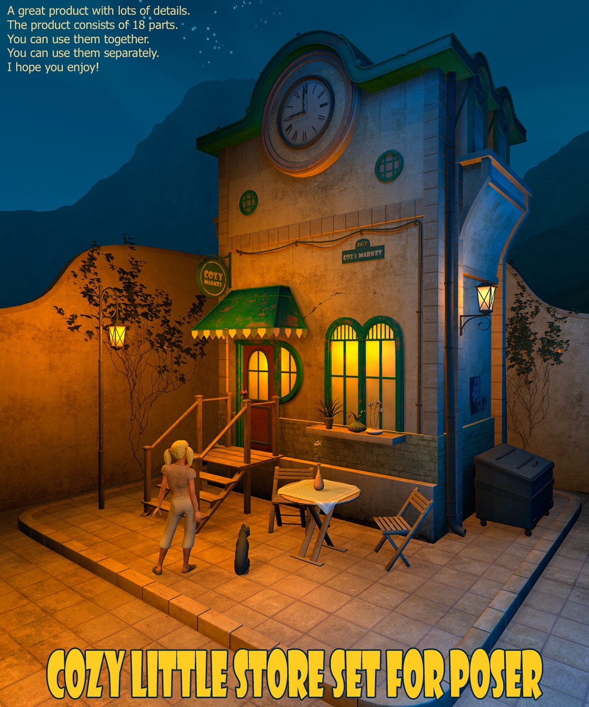 Cozy little store set for Poser by N/A