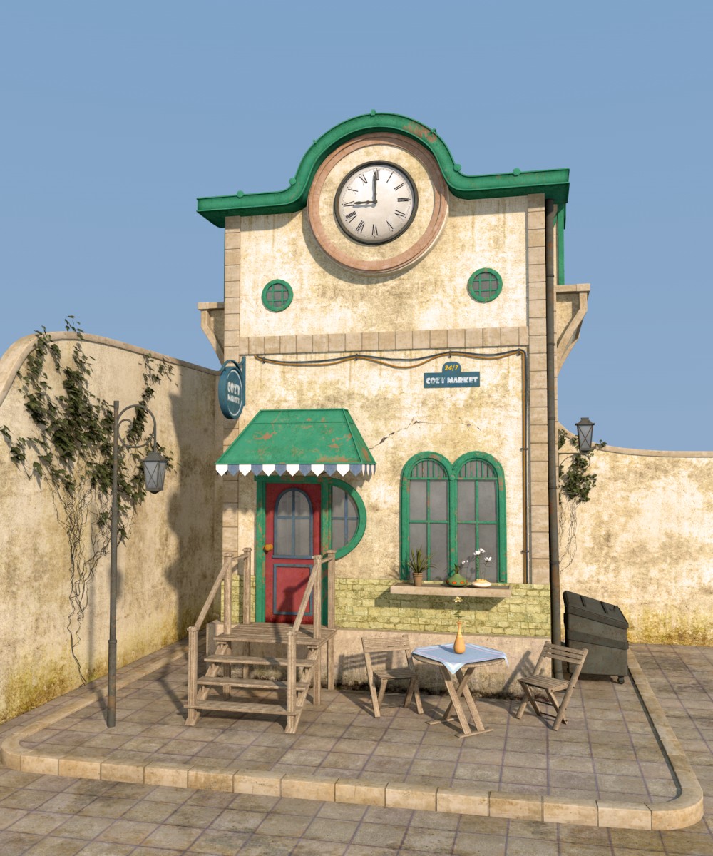 Cozy little store set for Poser by N/A