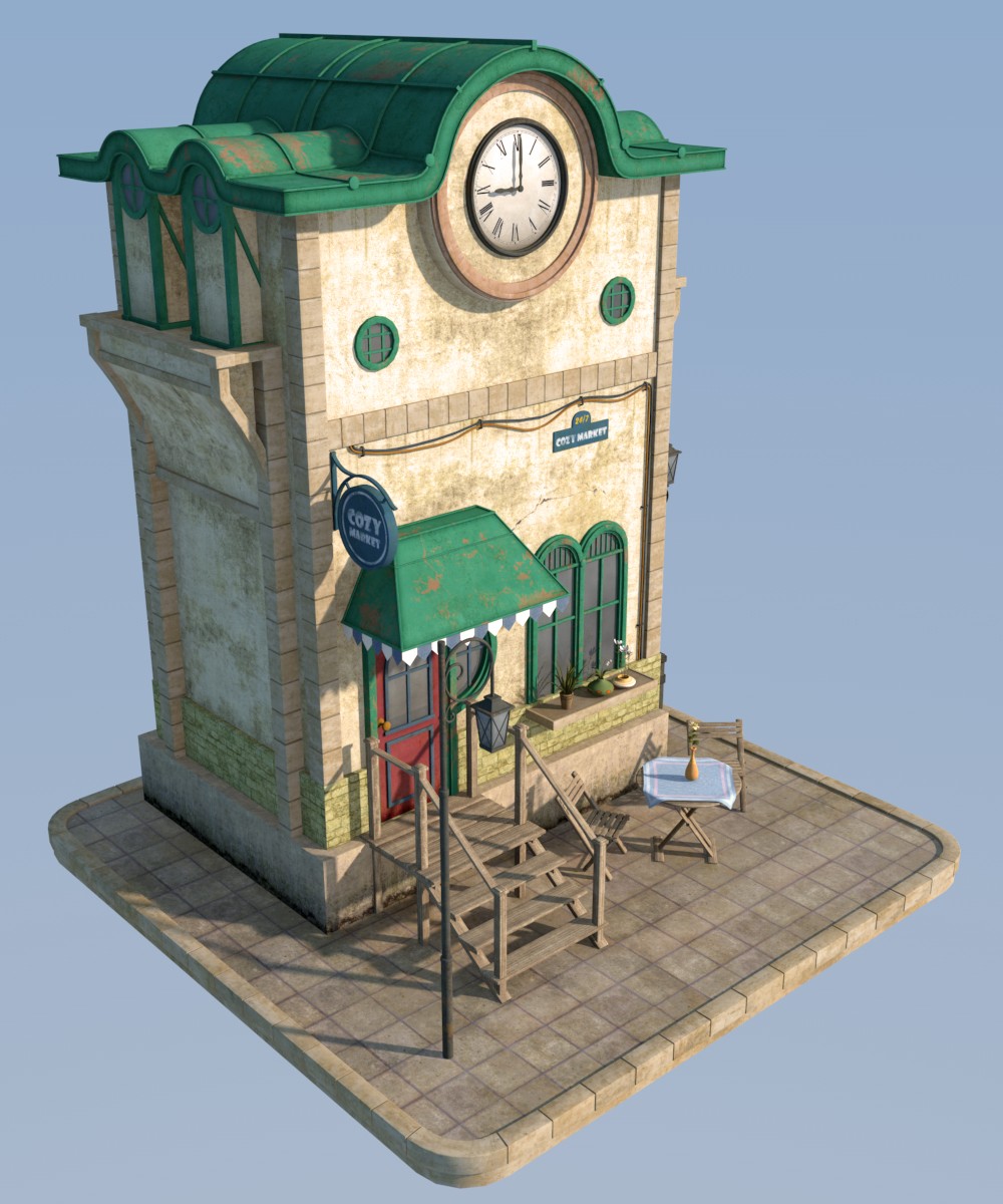 Cozy little store set for Poser by N/A