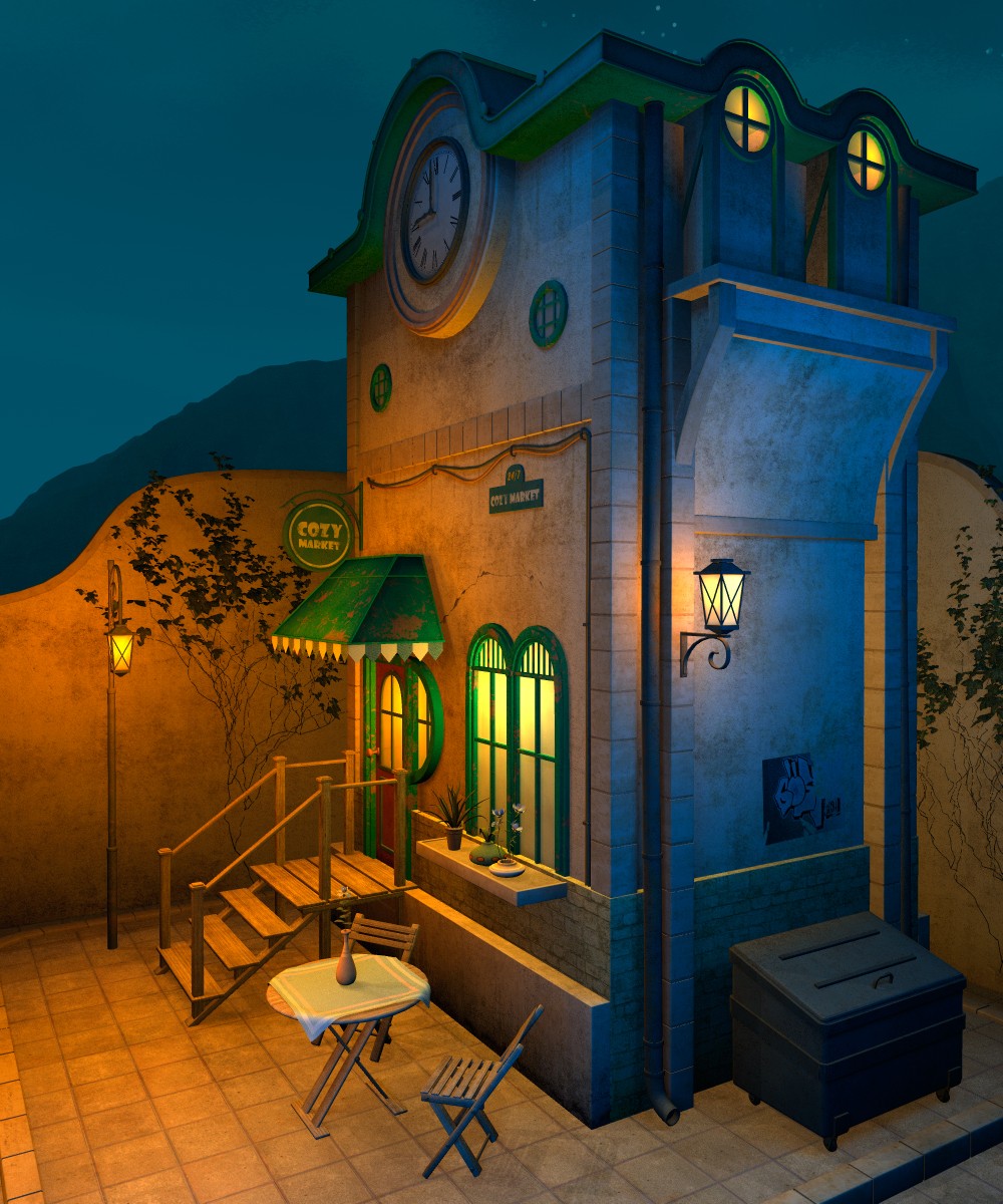 Cozy little store set for Poser by N/A