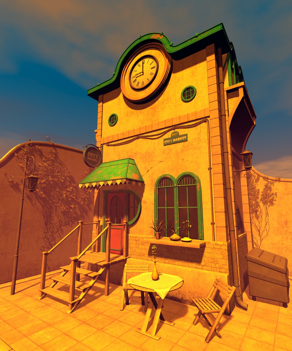 Cozy little store set for Poser by N/A