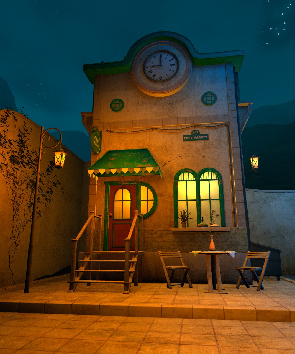 Cozy little store set for Poser by N/A