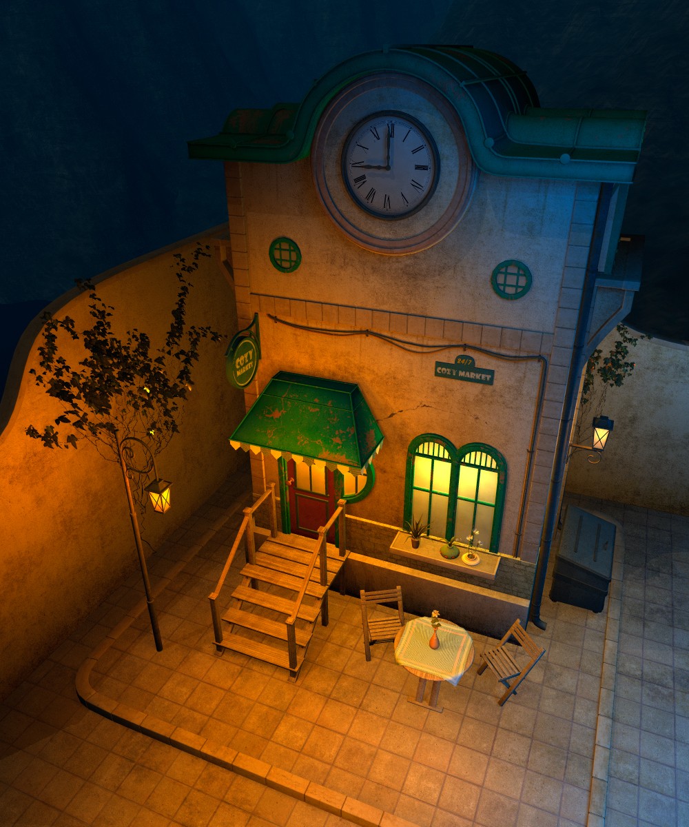 Cozy little store set for Poser by N/A