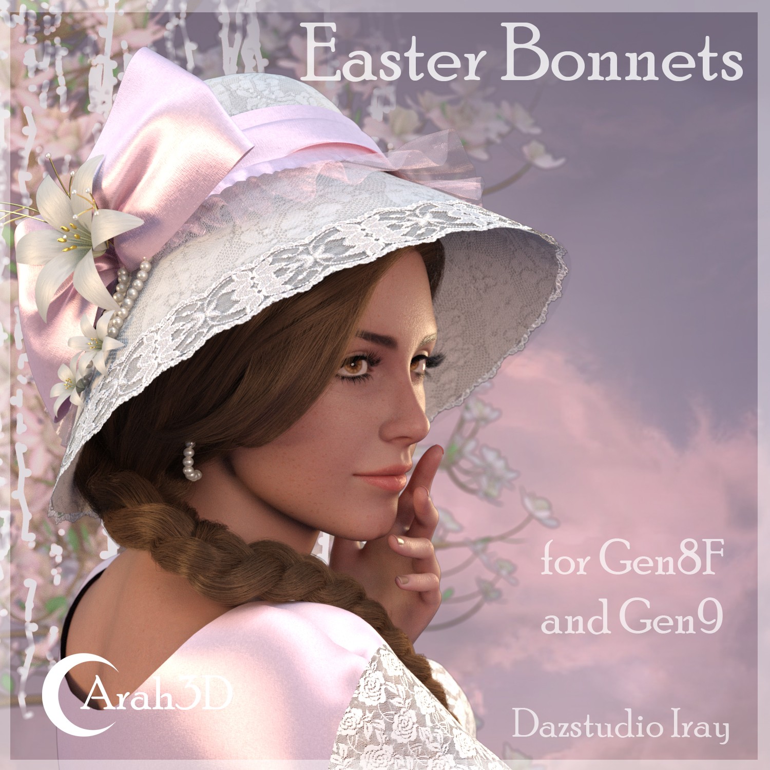 Arah3D Easter Bonnets for G8F and G9 by N/A