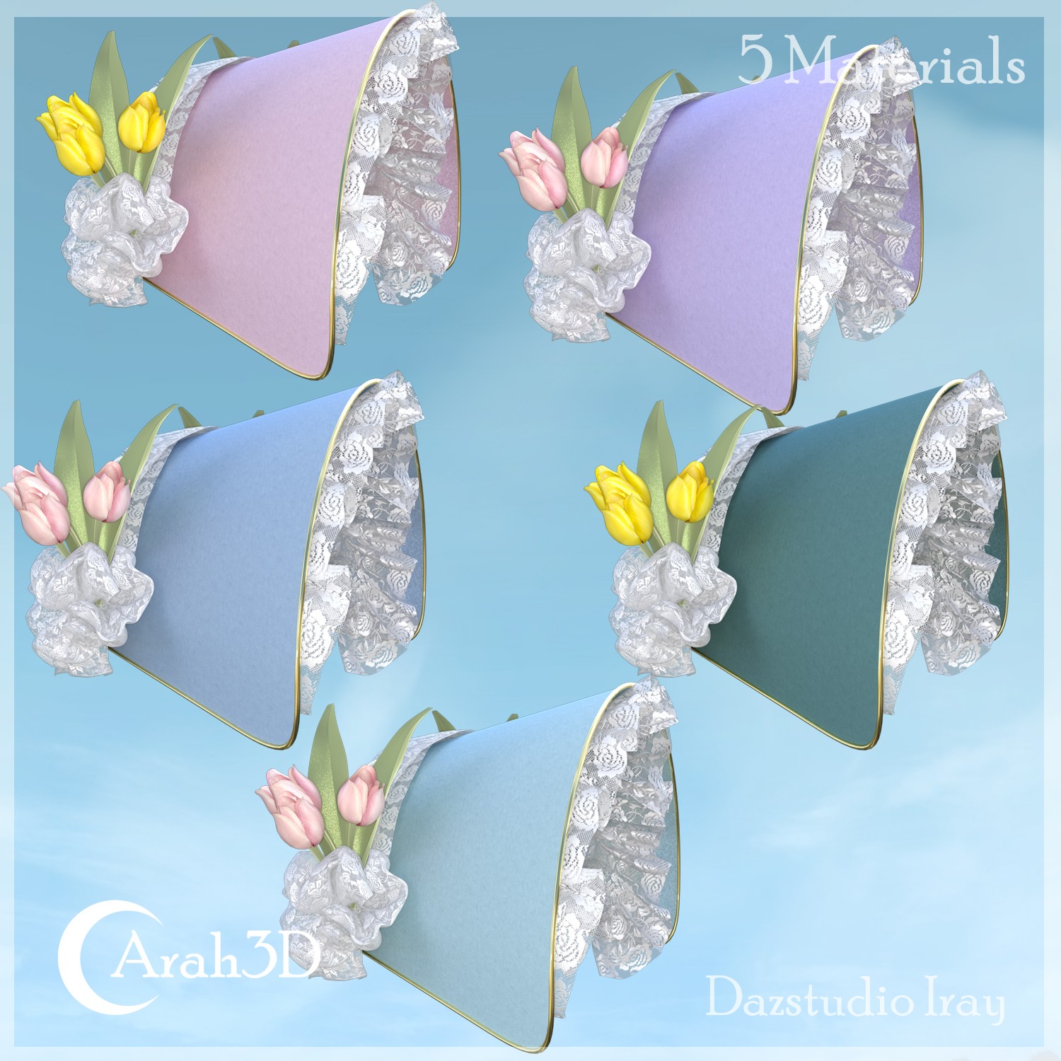 Arah3D Easter Bonnets for G8F and G9 by N/A
