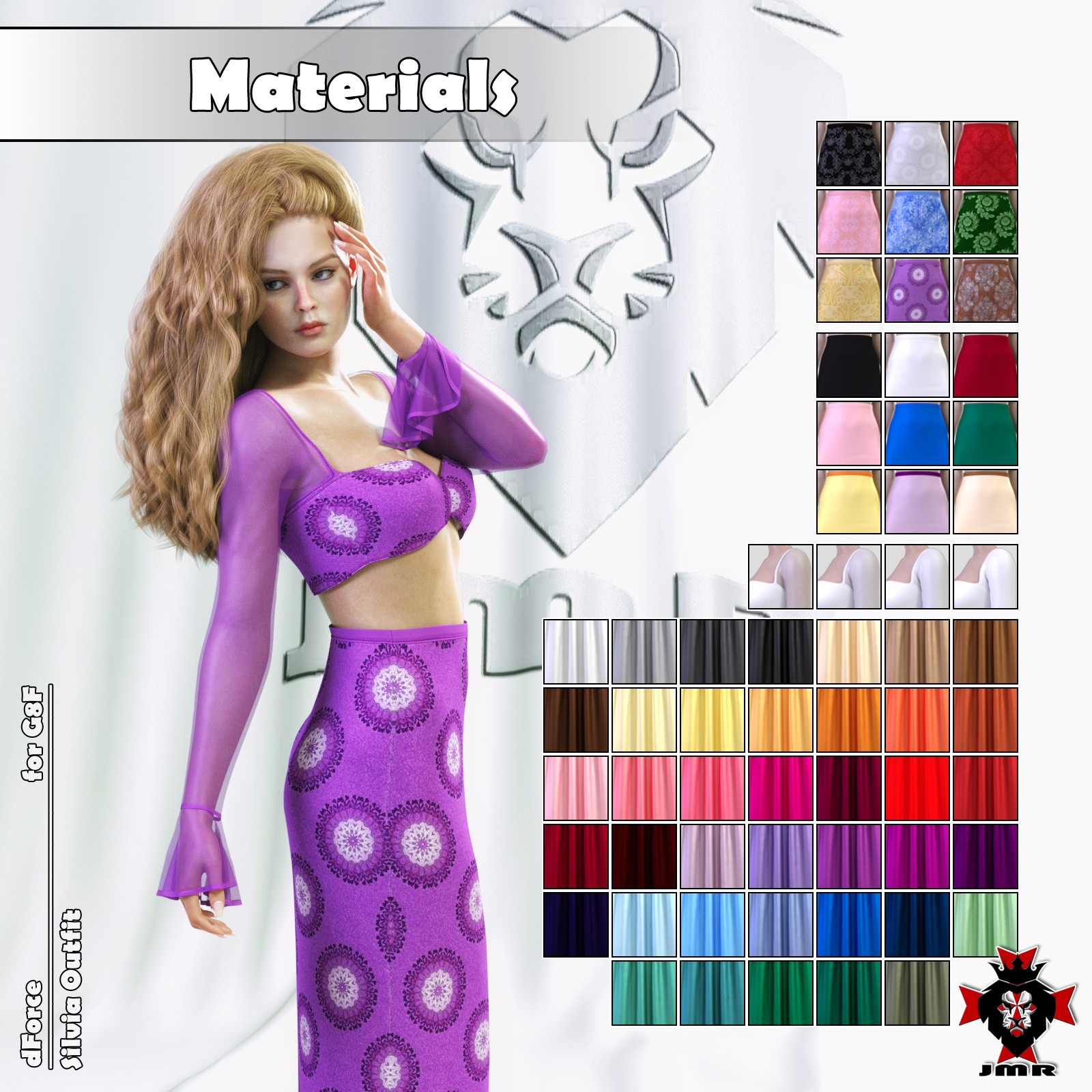 JMR dForce Silvia Outfit for G8F by N/A