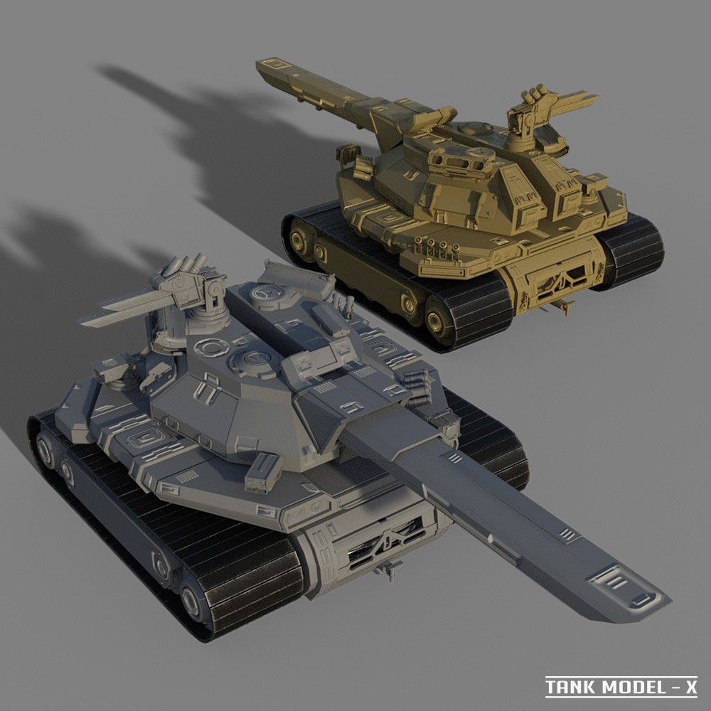 Tank Model-X for Daz Studio by N/A