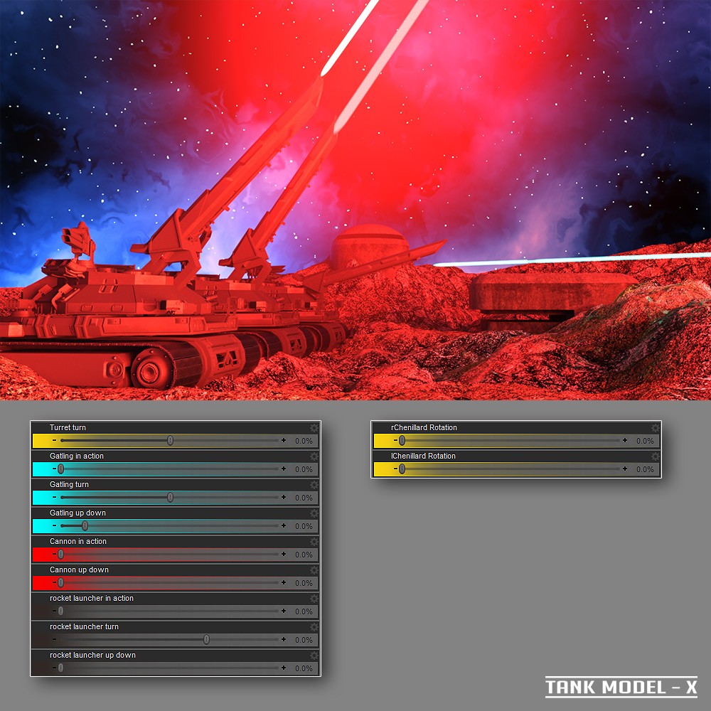 Tank Model-X for Daz Studio by N/A